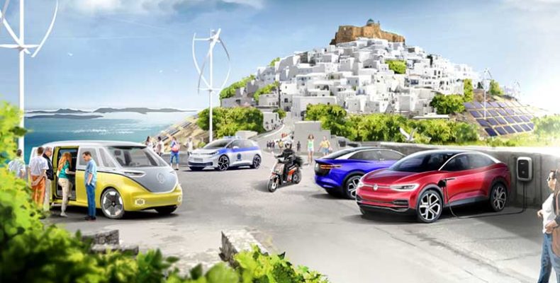 A Volkswagen-csoport és Görögország minta szigetet produkál a klíma-semleges mobilitás megteremtésére